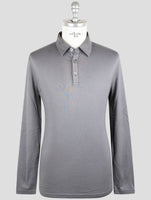 Kiton Gray Cotton Cashmere Sweater Polo