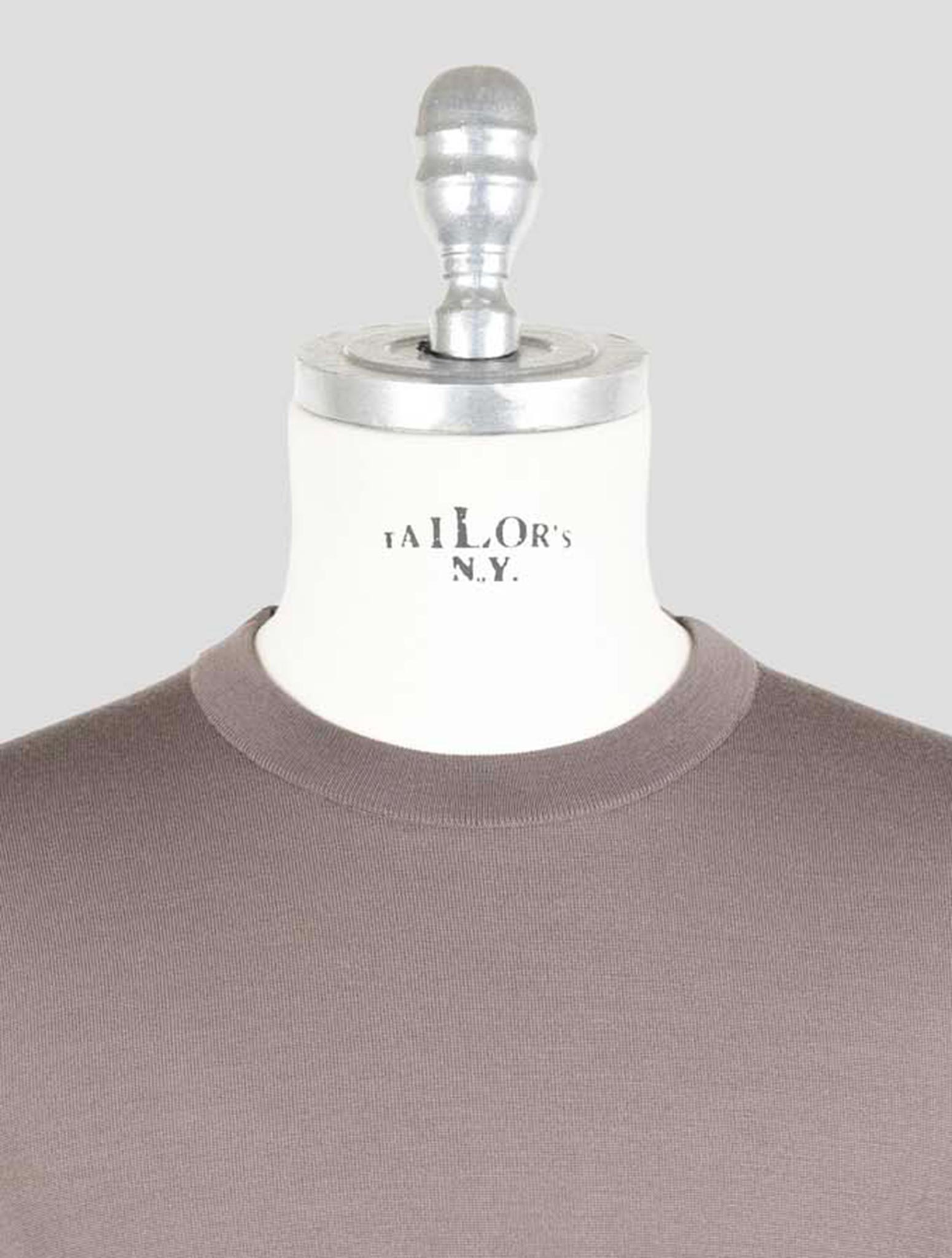 Kiton Brown Wool Sweater Crewneck