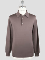 Kiton Brown Wool Sweater Polo