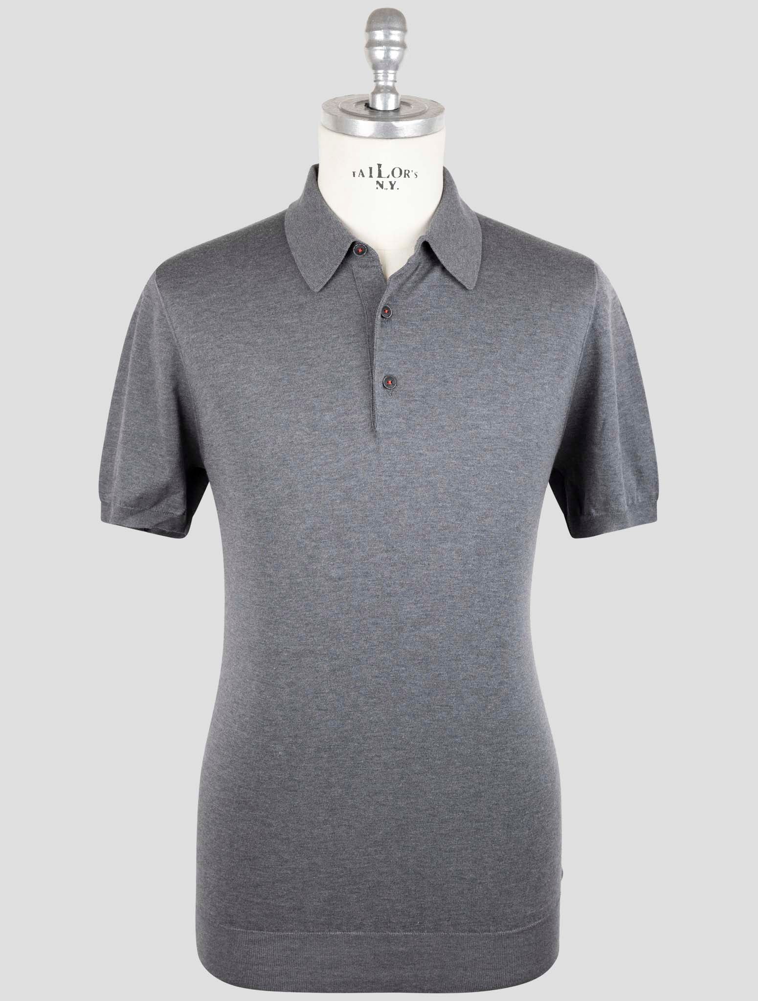 Kiton Gray Cotton Polo