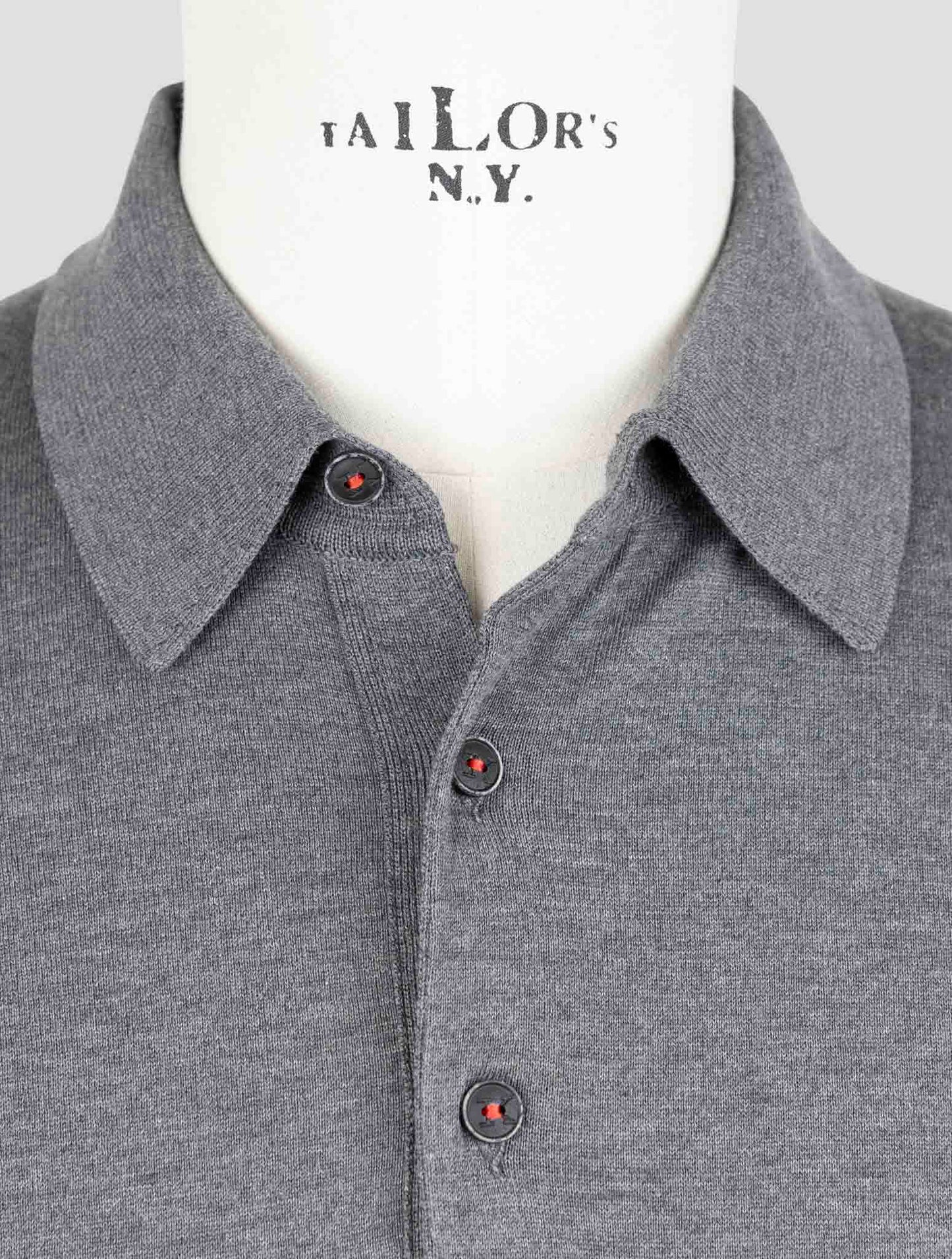 Kiton Gray Cotton Polo