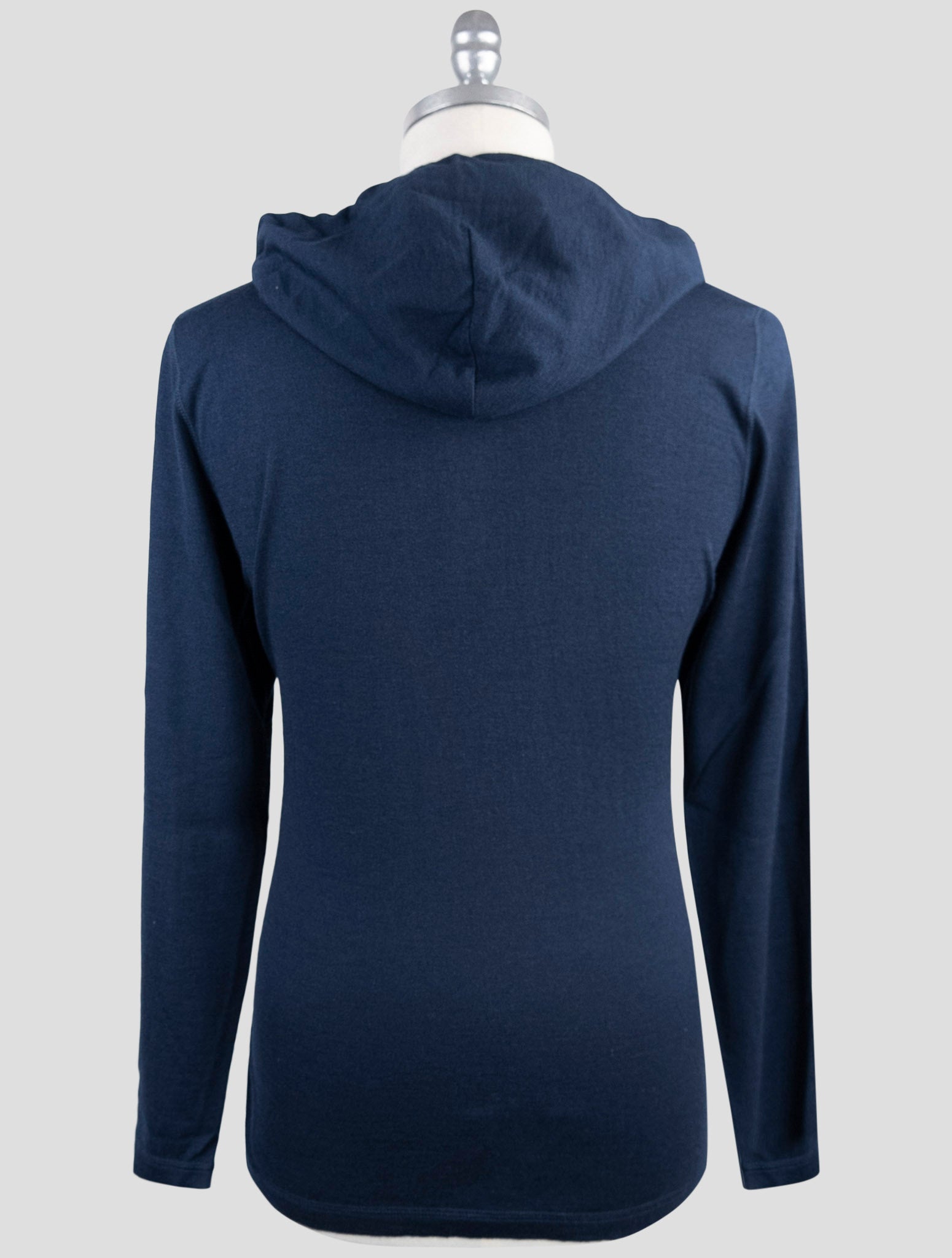 Kiton Blue Cashmere Silk Sweater Hoodie