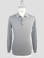 Kiton Gray Cashmere Silk Sweater Polo