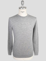 Kiton Gray Wool Sweater Crewneck