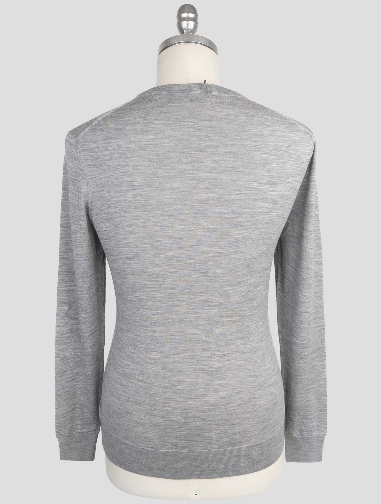 Kiton Gray Wool Sweater Crewneck