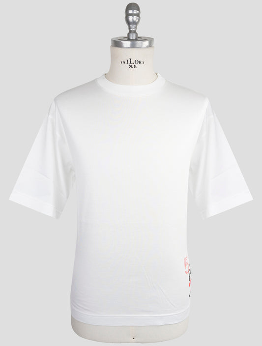 Kiton White Cotton T-Shirt Special Edition Plus One