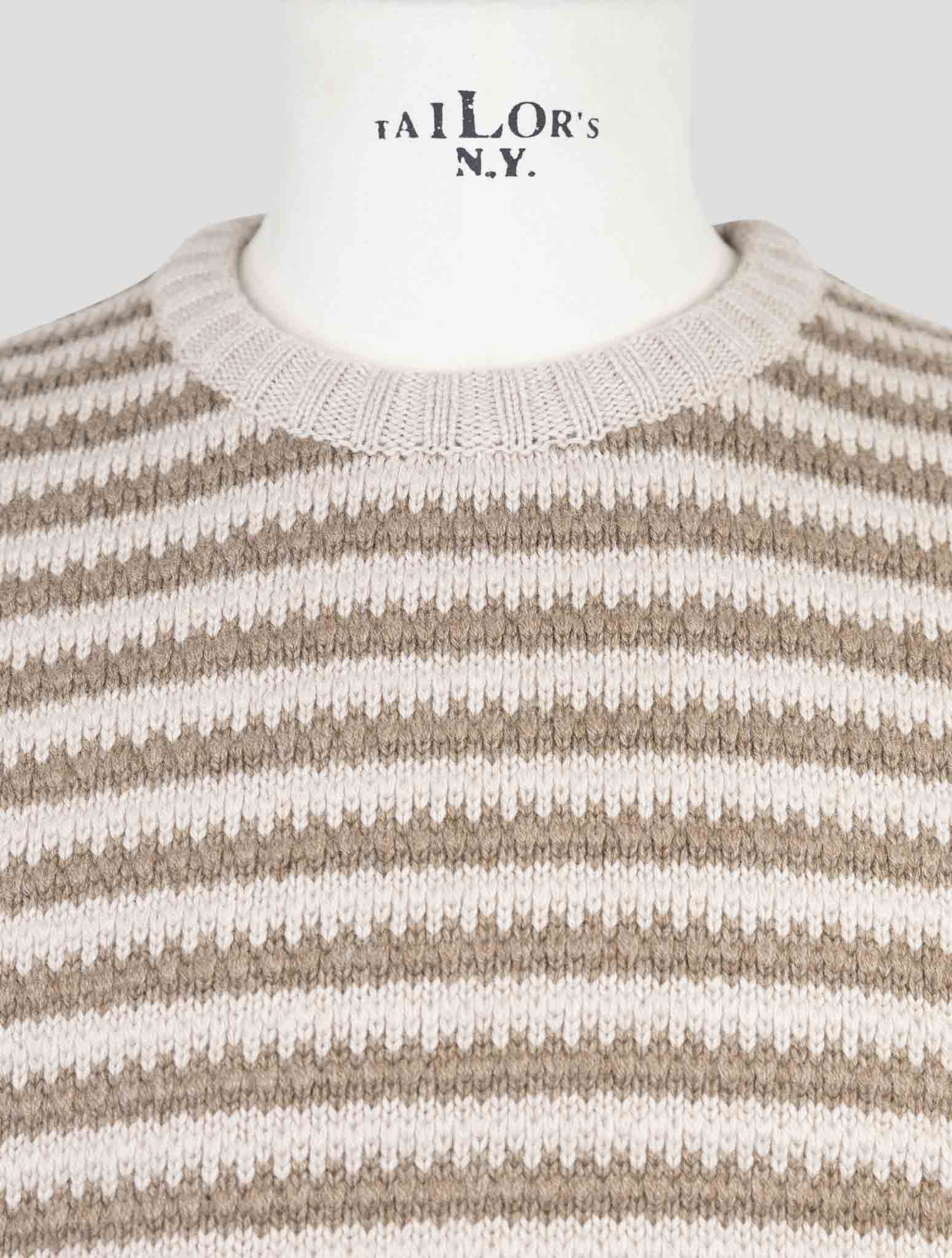 Kiton Brown Cashmere Sweater Crewneck