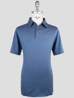Kiton Blue Silk Cotton Polo