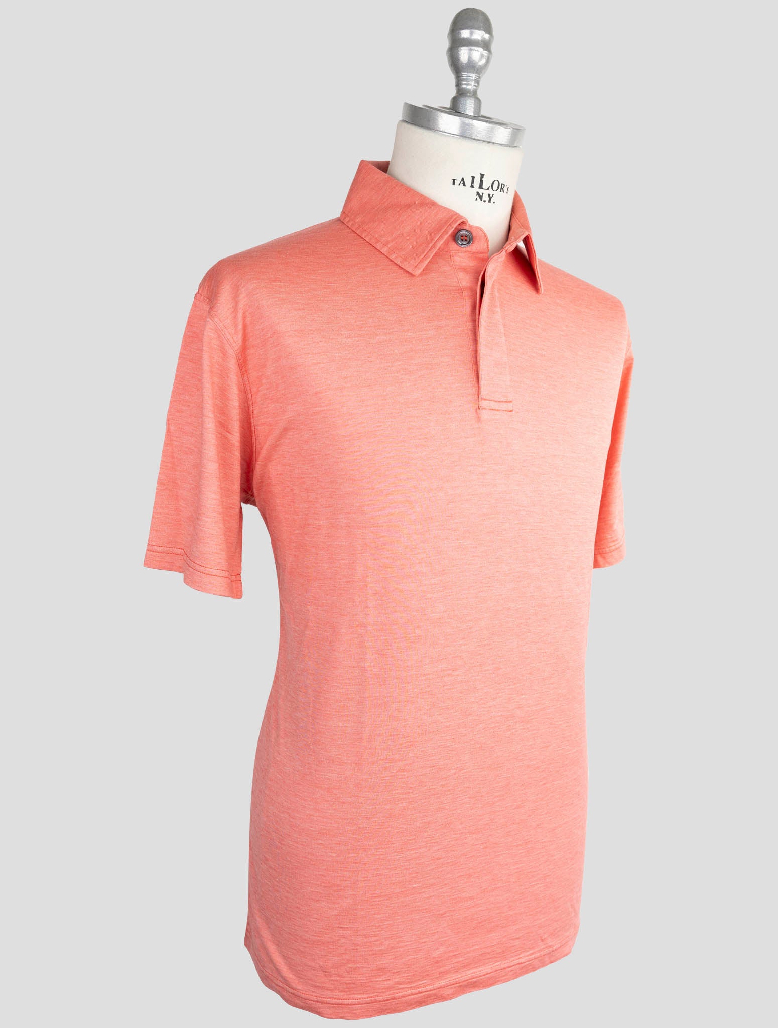 Kiton Pink Silk Cotton Polo