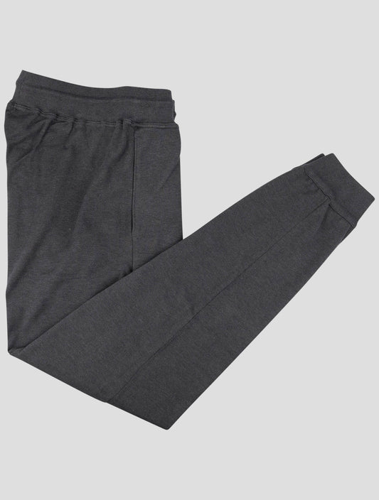 Kiton Dark Gray Cotton Jogging Pants