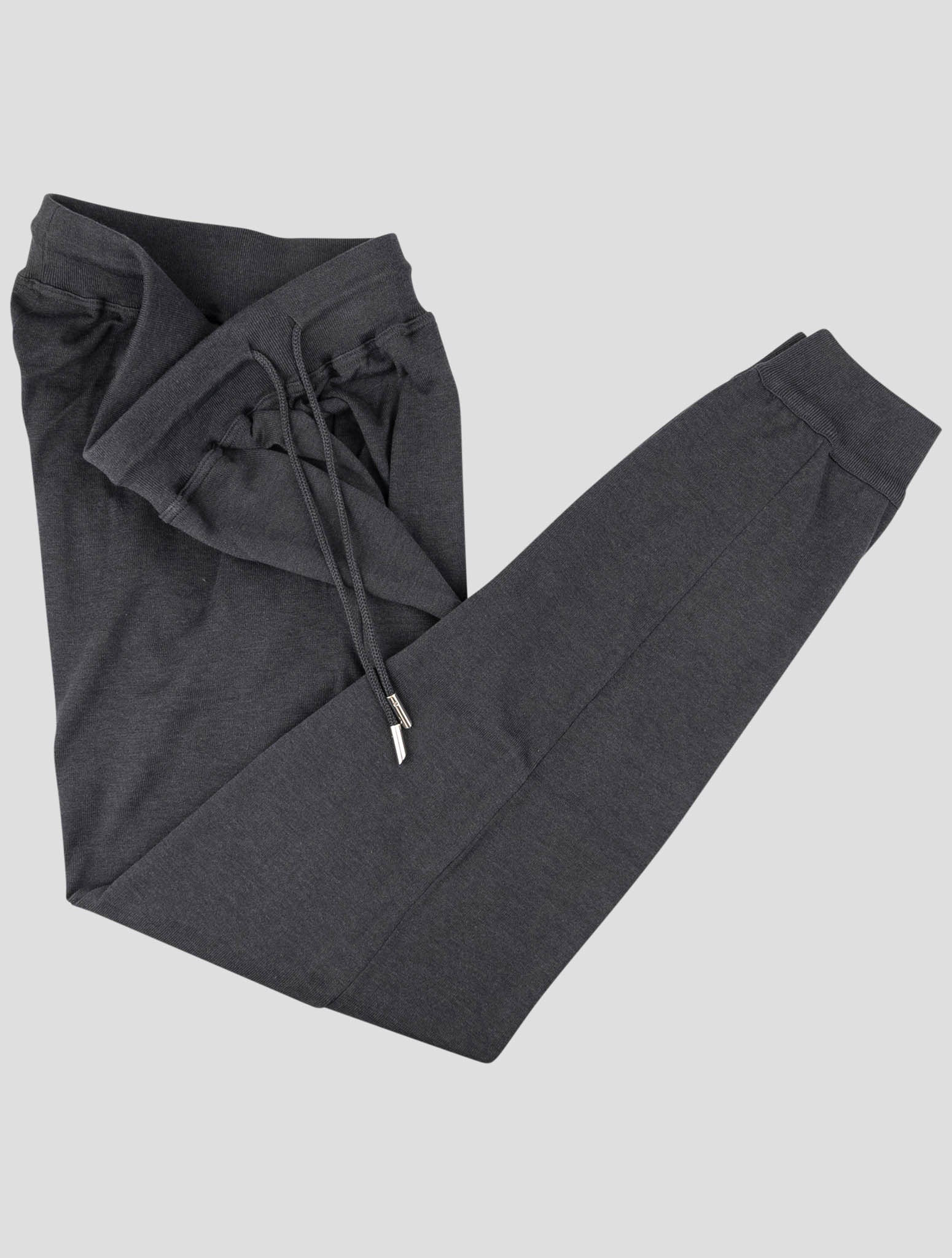 Kiton Dark Gray Cotton Jogging Pants