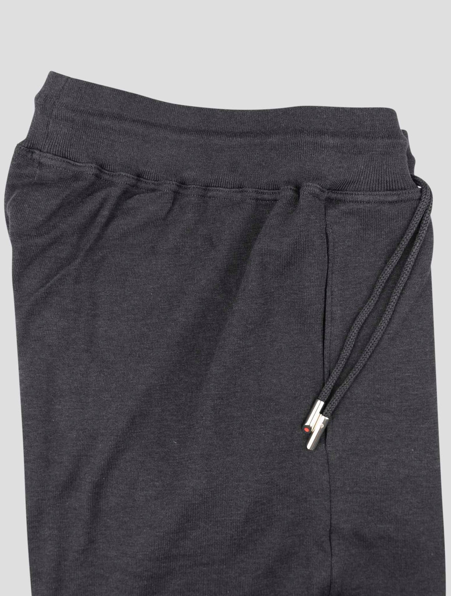 Kiton Dark Gray Cotton Jogging Pants