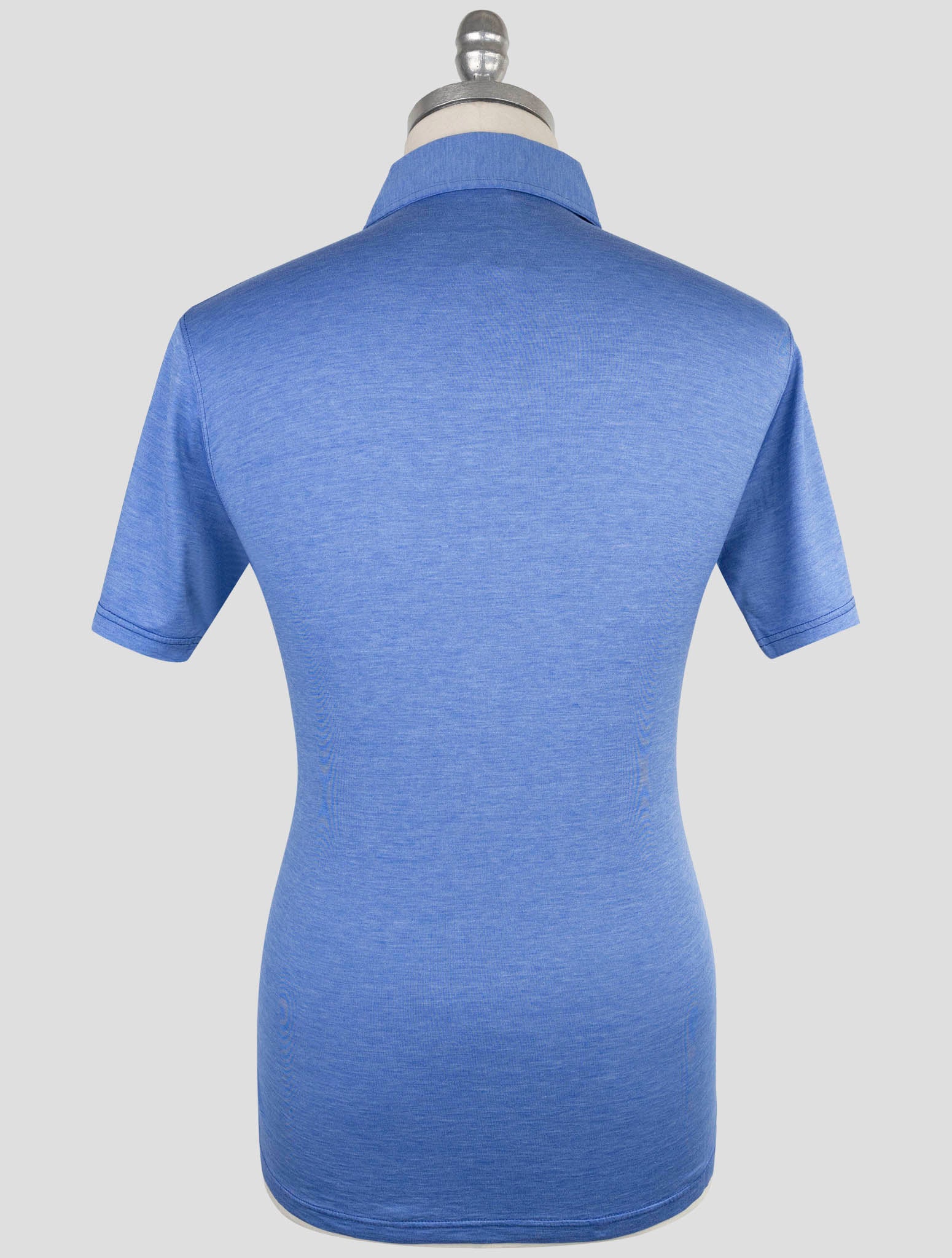 Kiton Light Blue Silk Cotton Polo