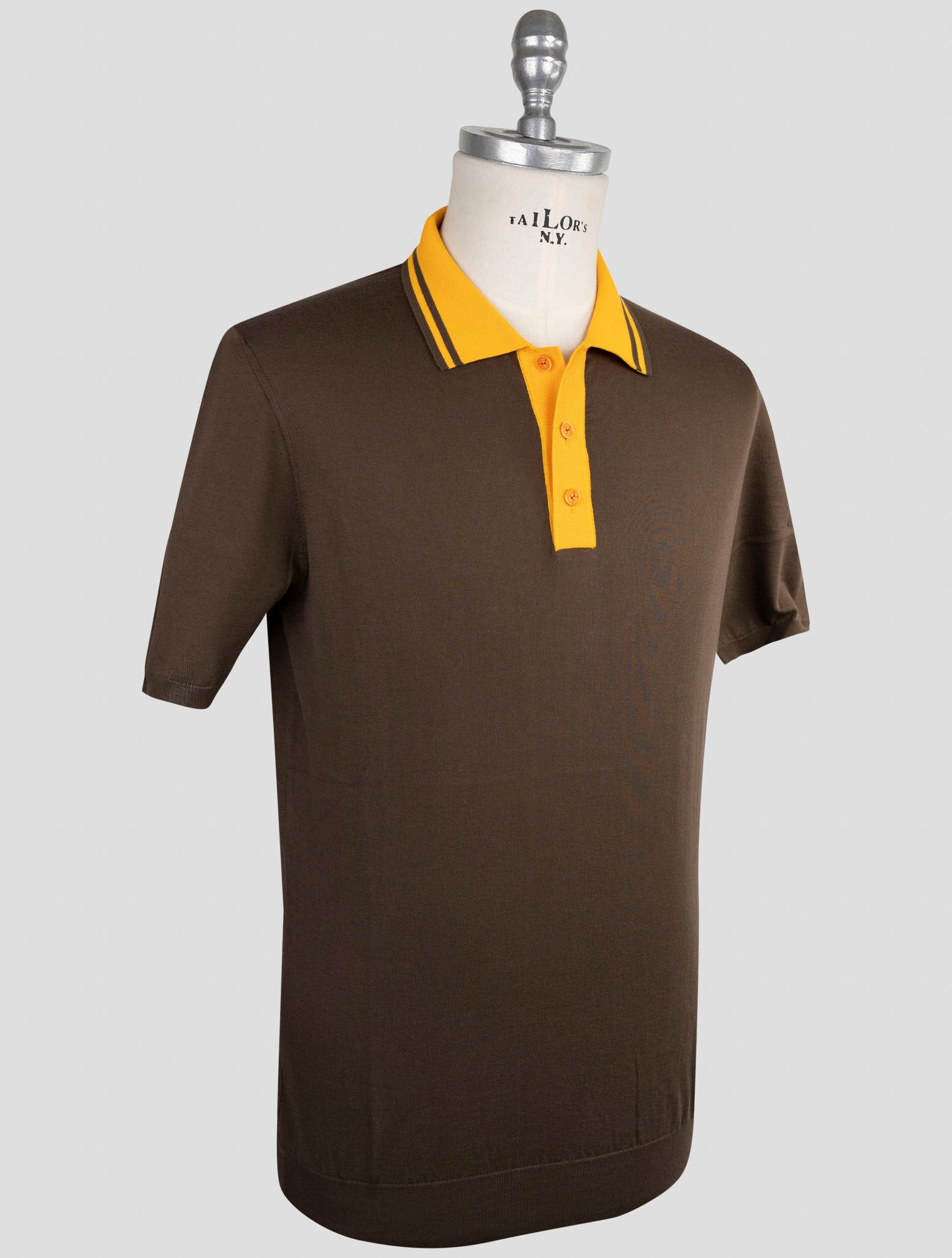 Kiton Brown Cotton Polo