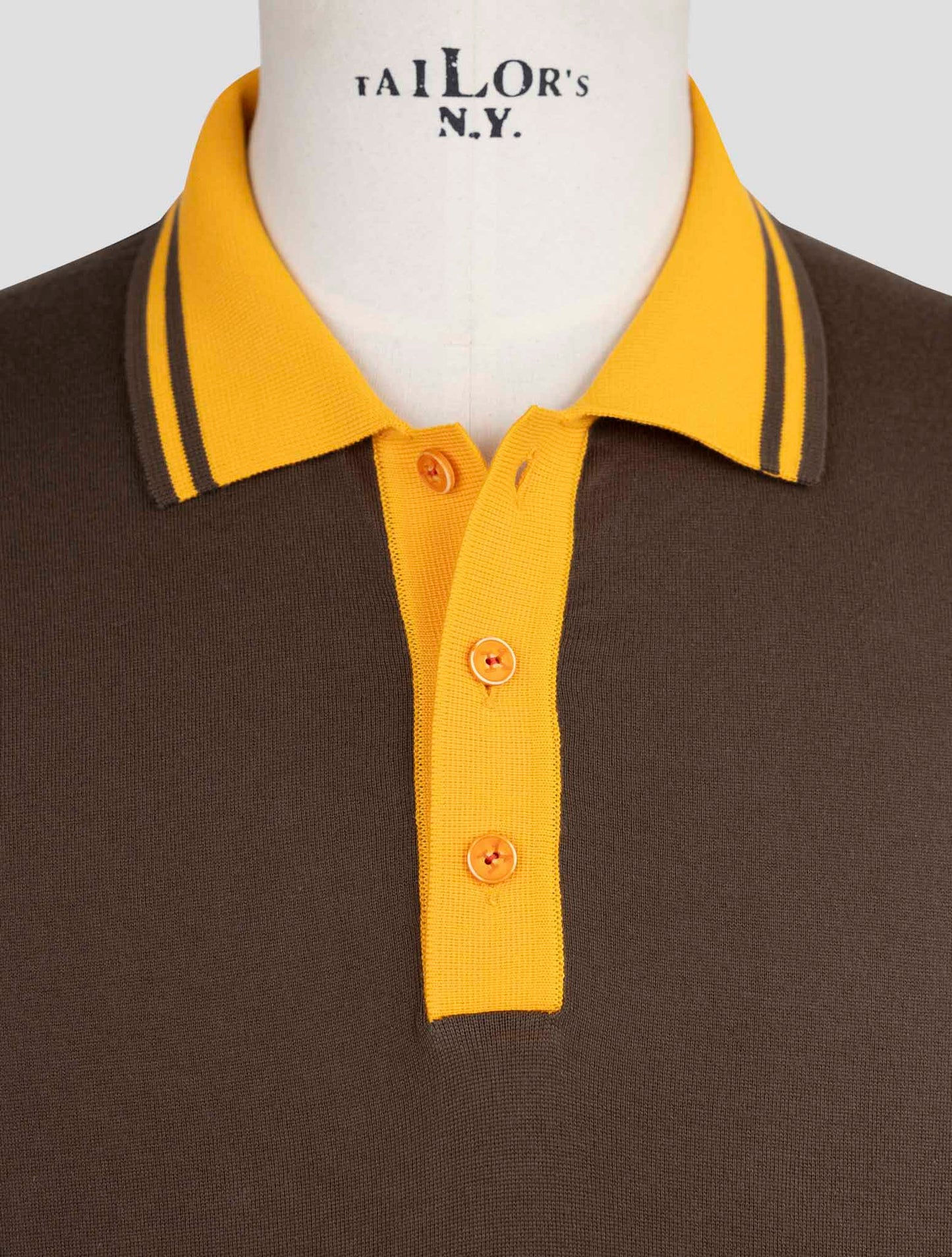 Kiton Brown Cotton Polo