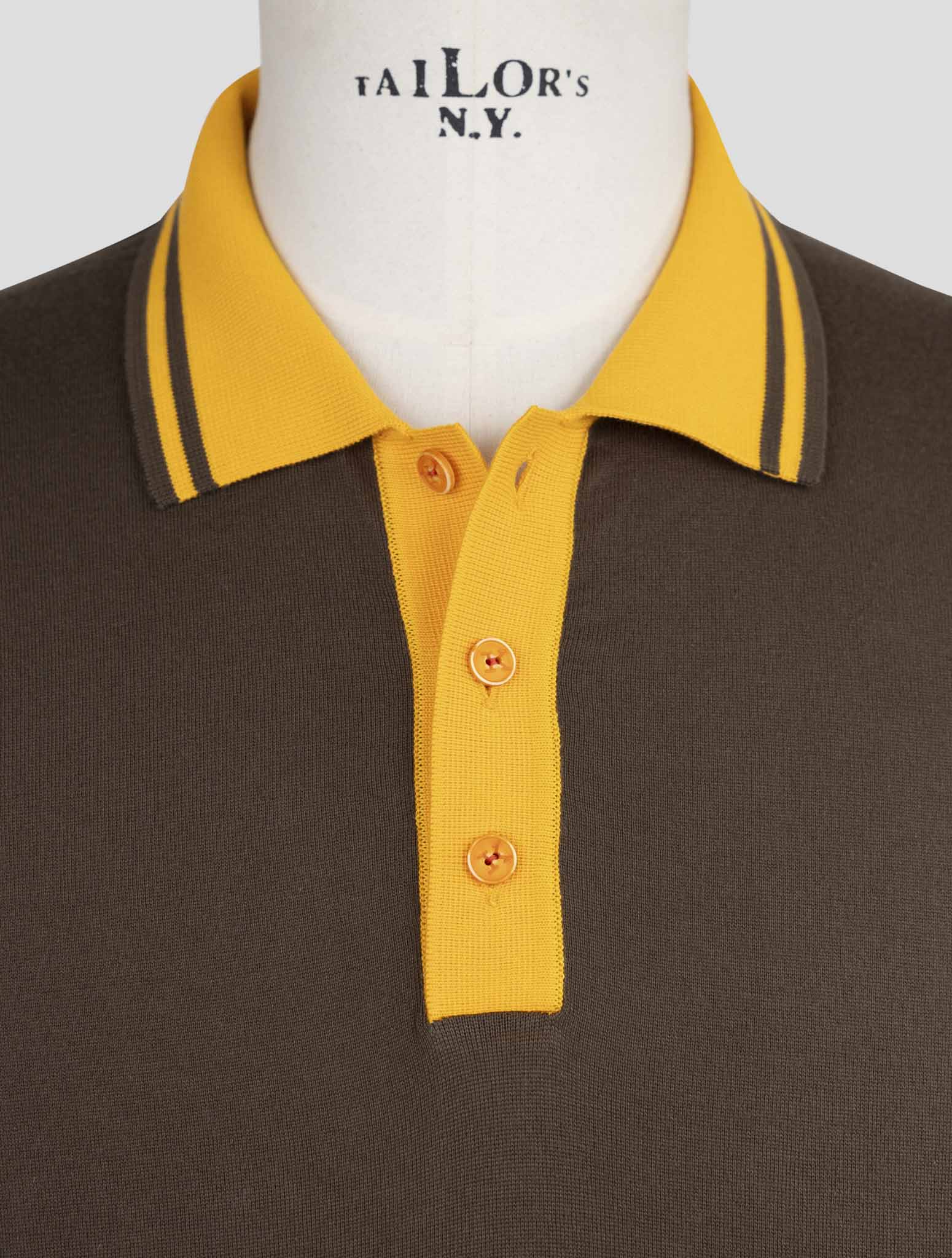 Kiton Brown Cotton Polo