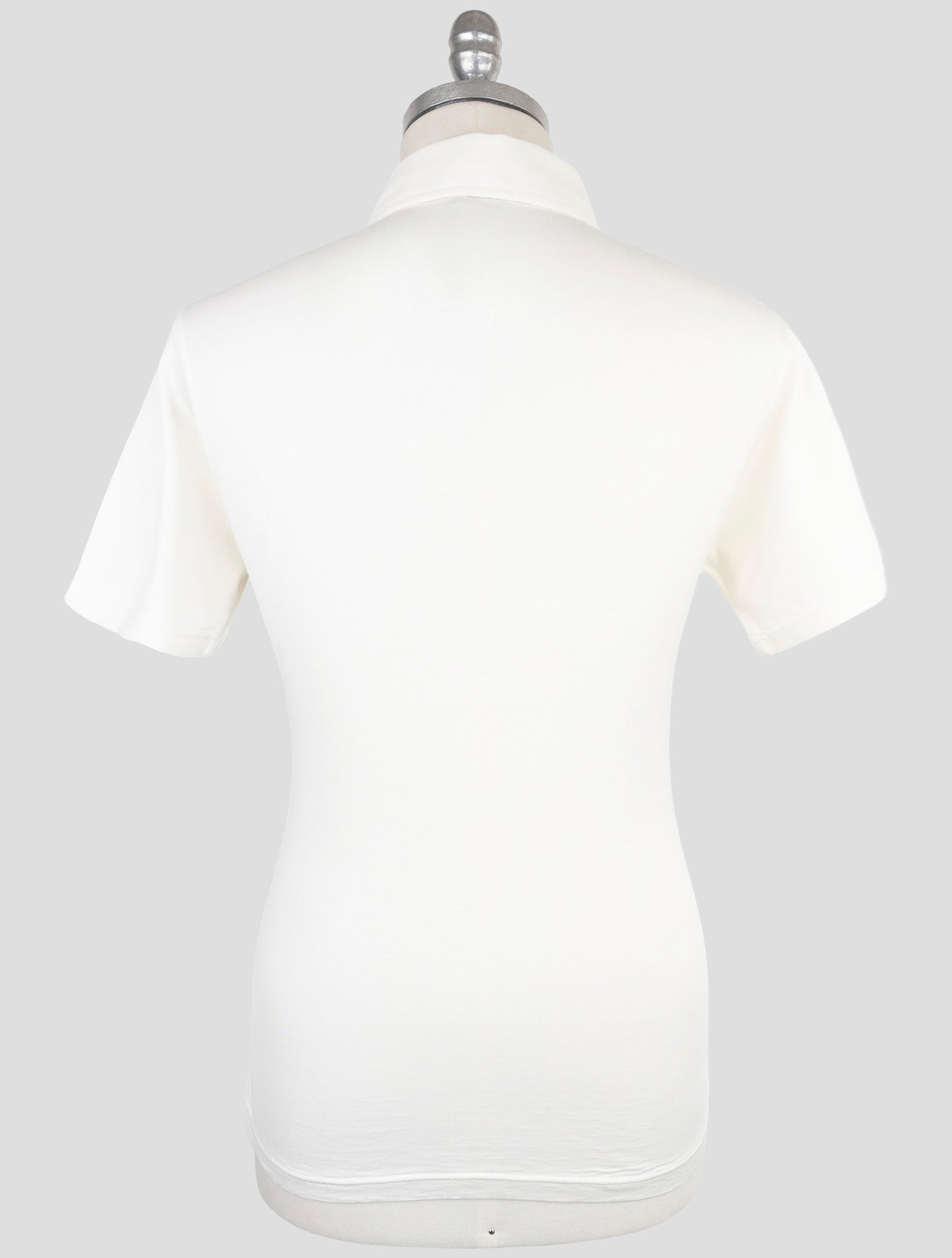 Kiton White Silk Cotton Polo