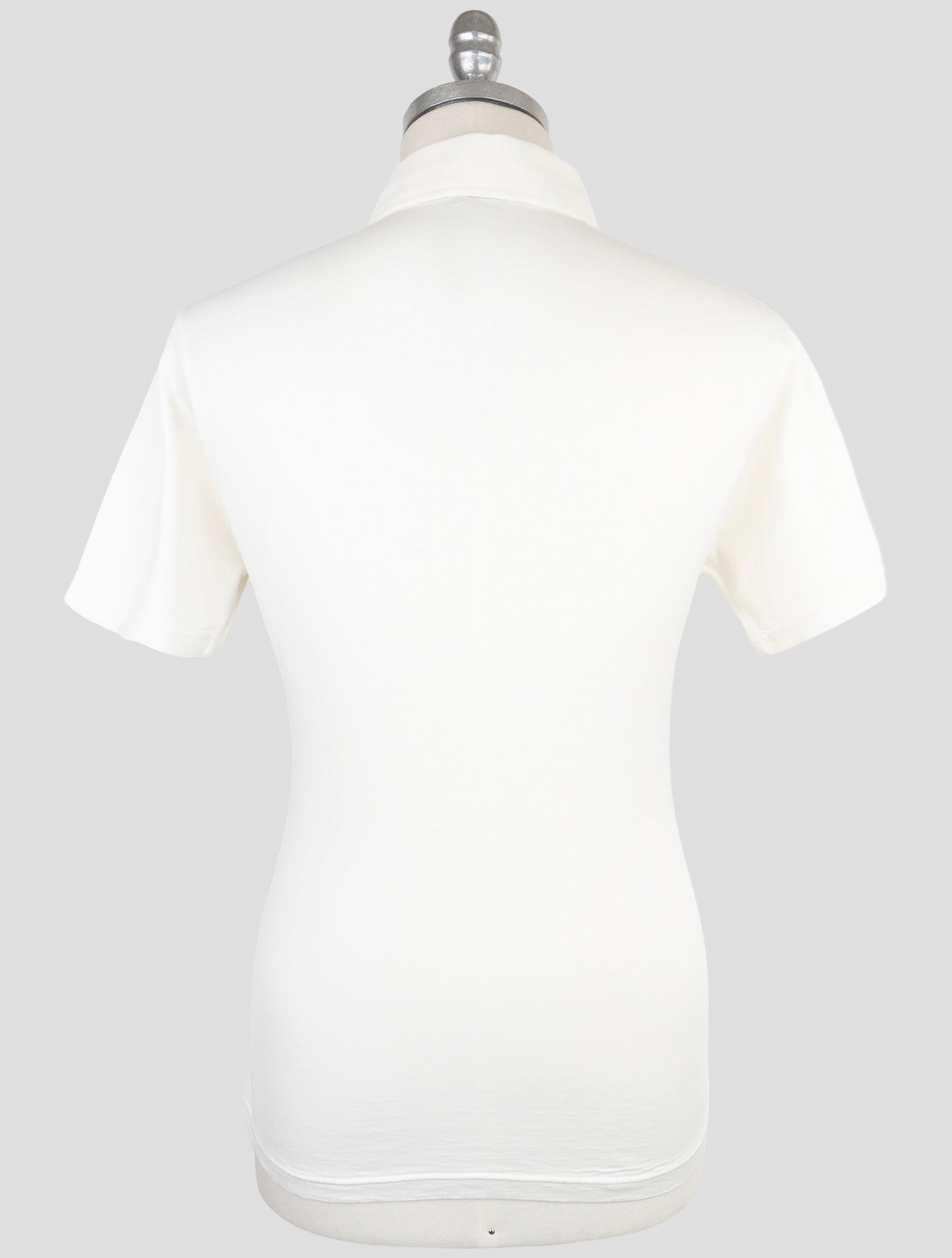 Kiton White Silk Cotton Polo