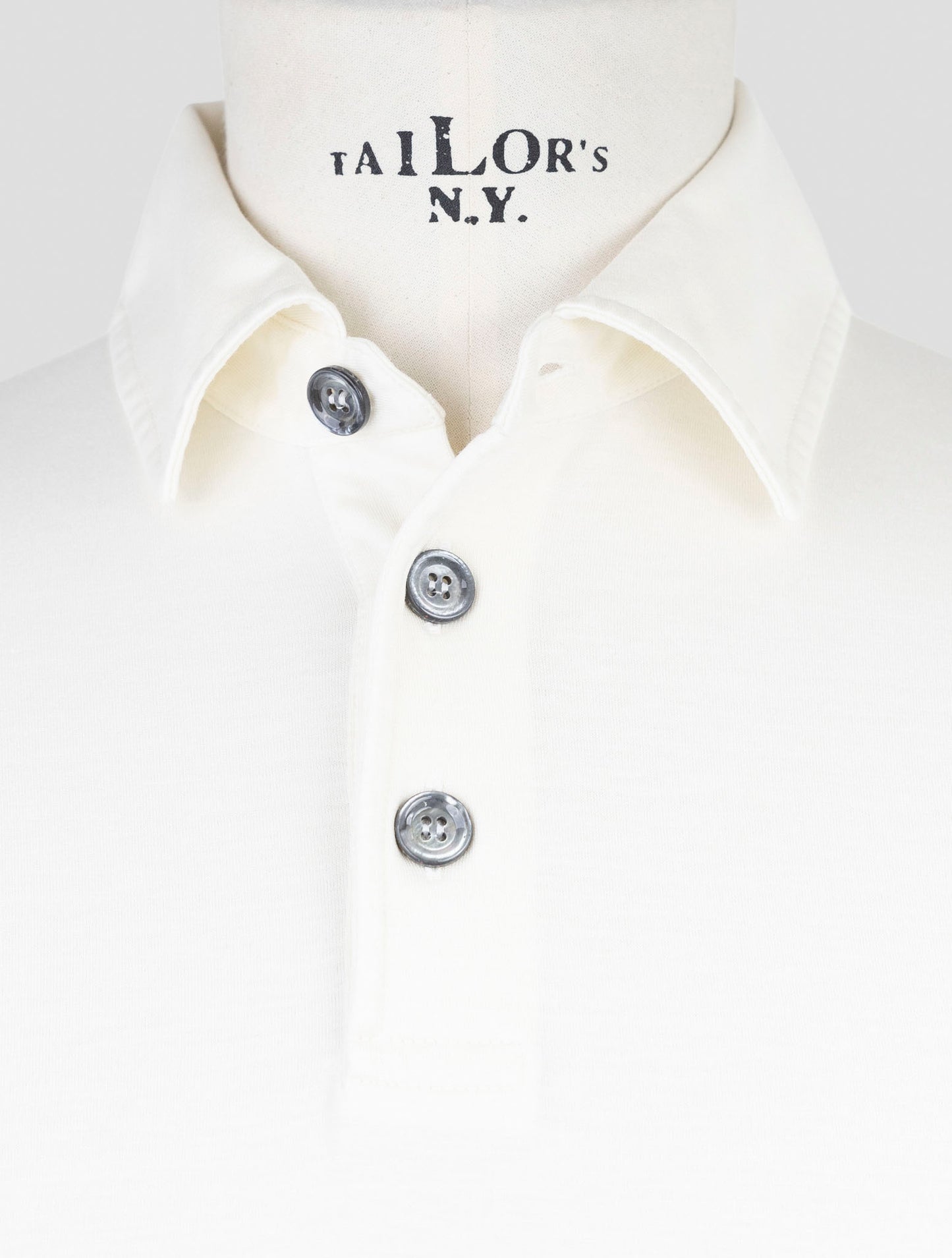 Kiton White Silk Cotton Polo