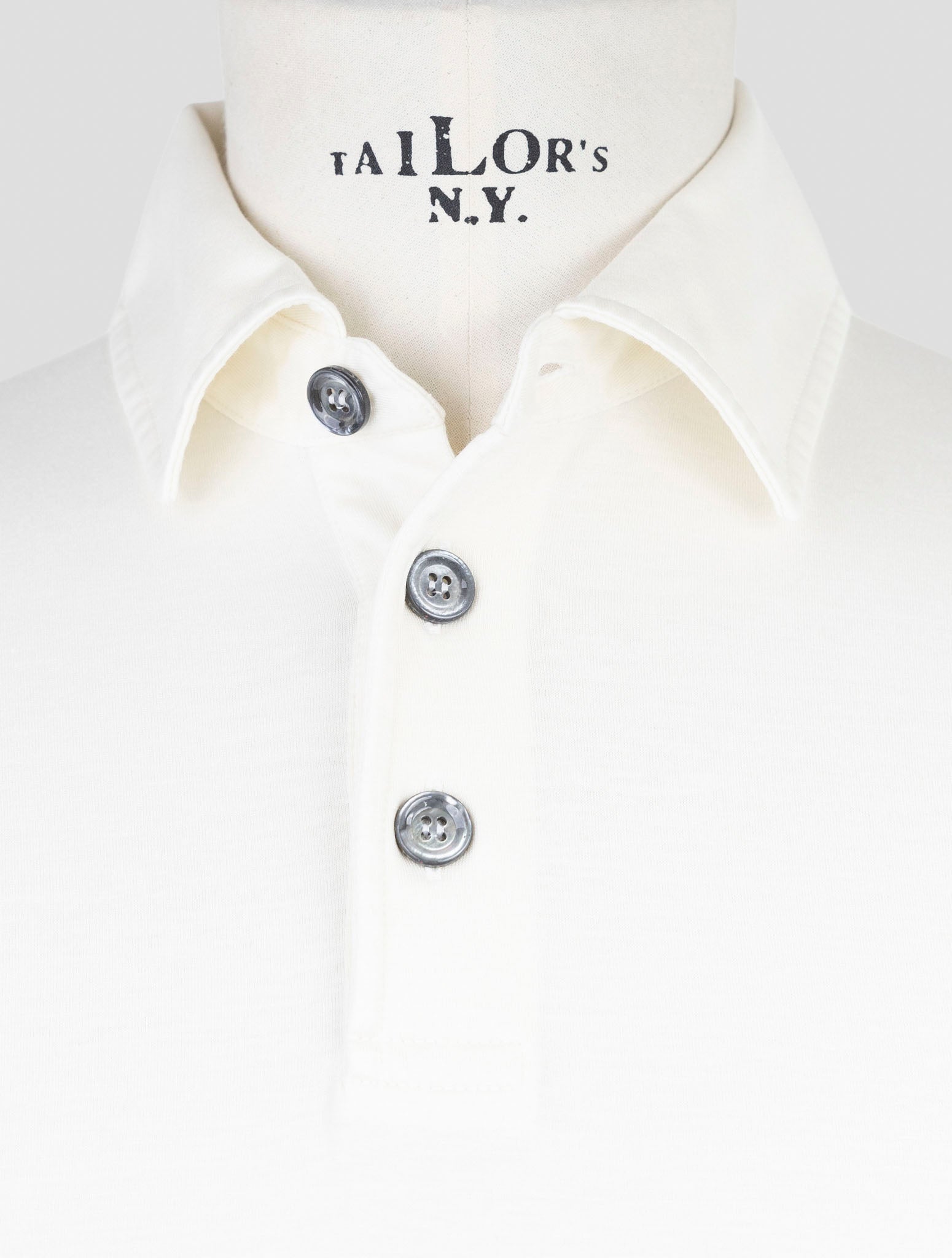 Kiton White Silk Cotton Polo