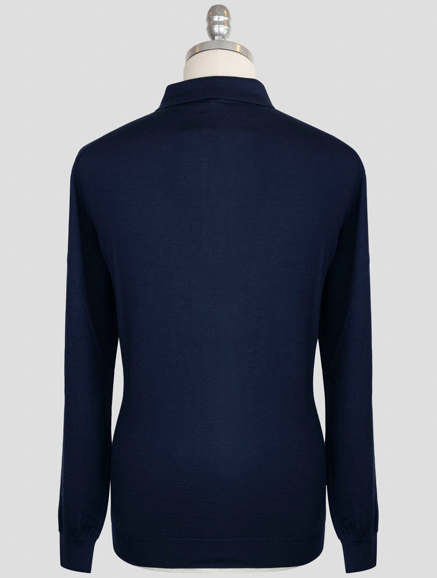 Kiton Blue Cashmere Silk Sweater Polo