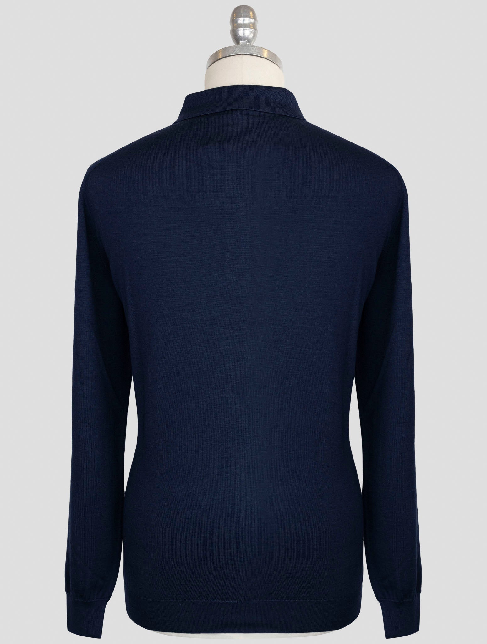 Kiton Blue Cashmere Silk Sweater Polo