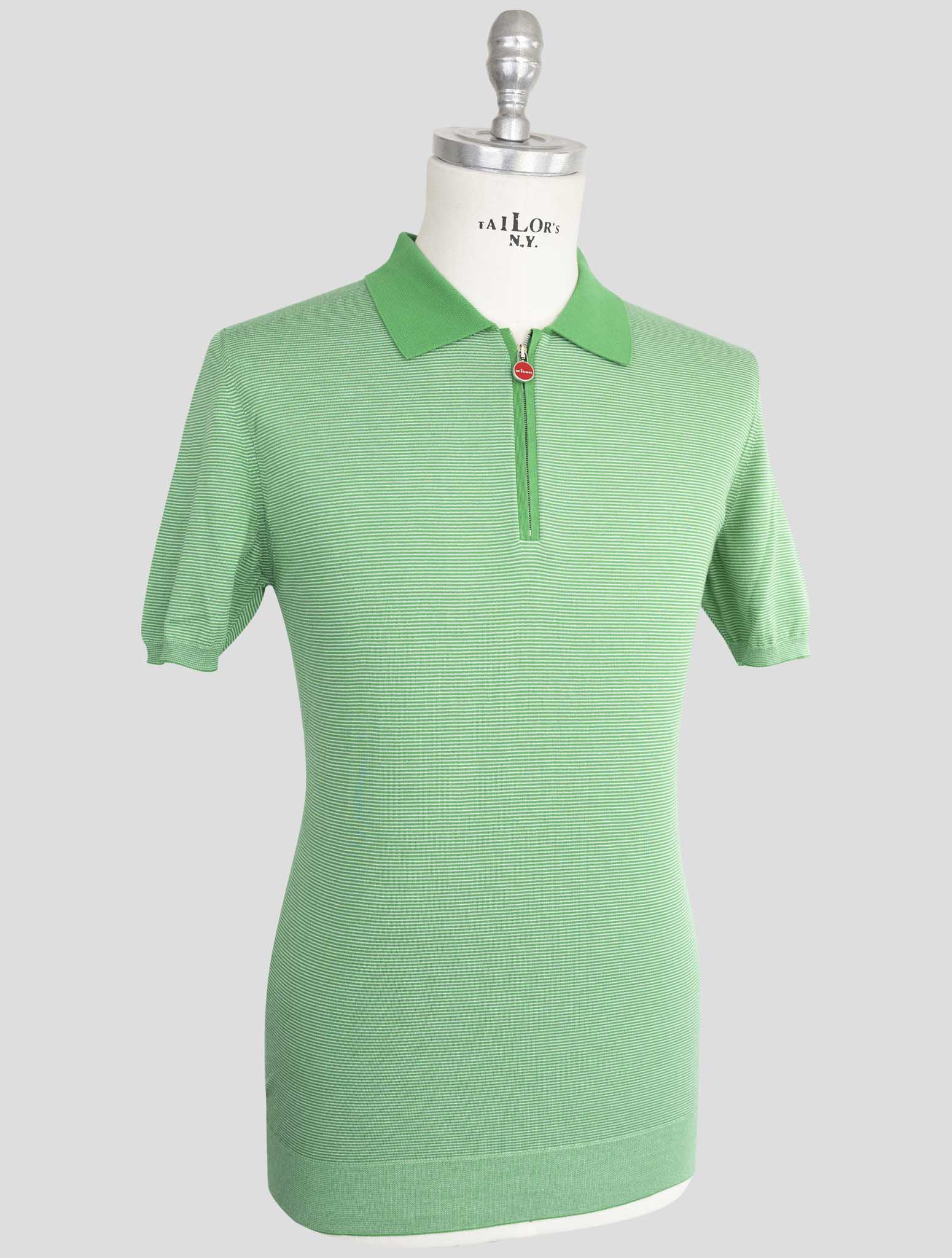 Kiton Green Cotton Polo