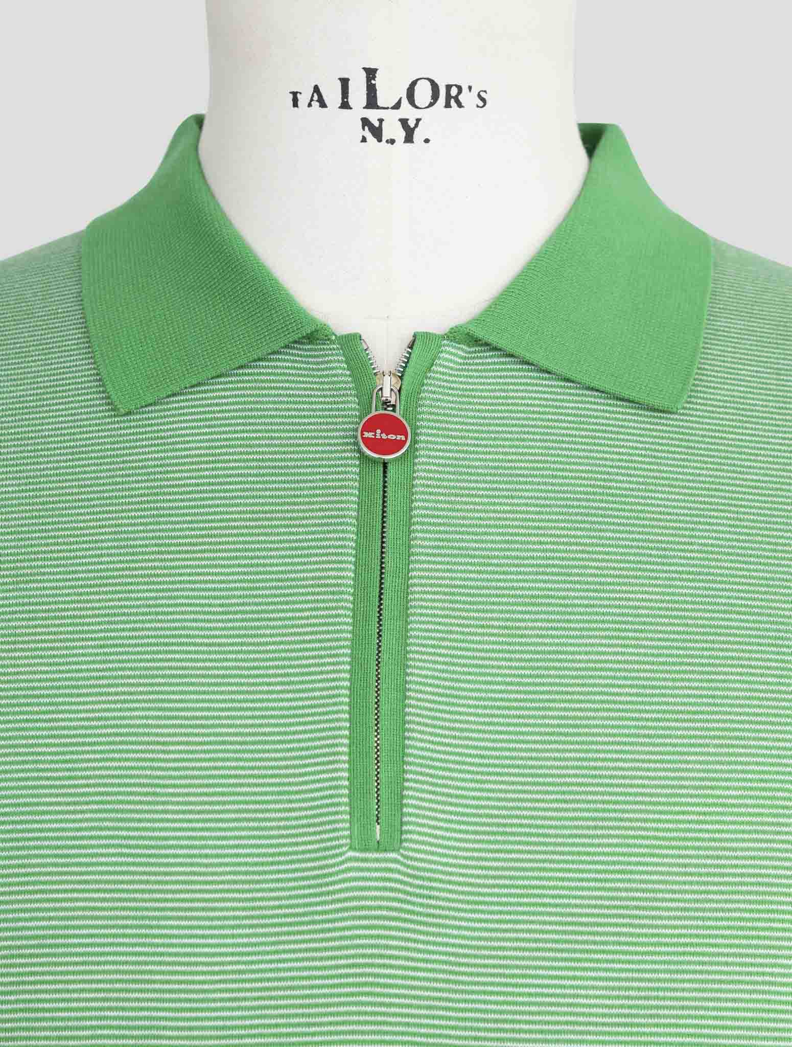 Kiton Green Cotton Polo