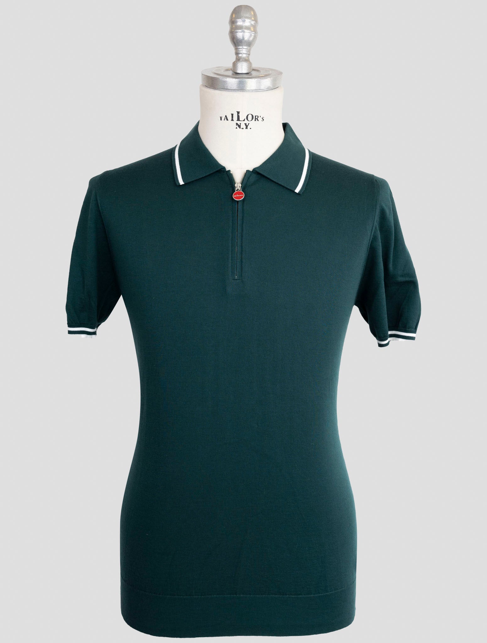 Kiton Green Cotton Polo