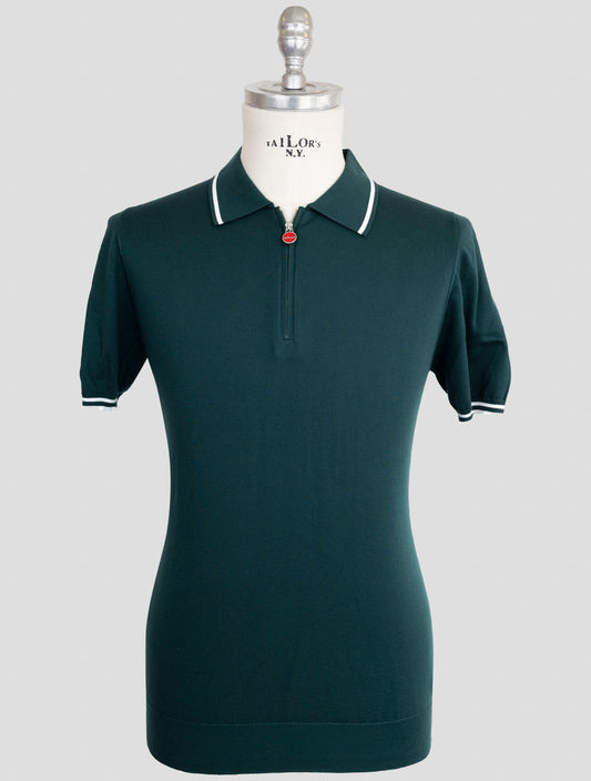 Kiton Green Cotton Polo
