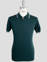 Kiton Green Cotton Polo