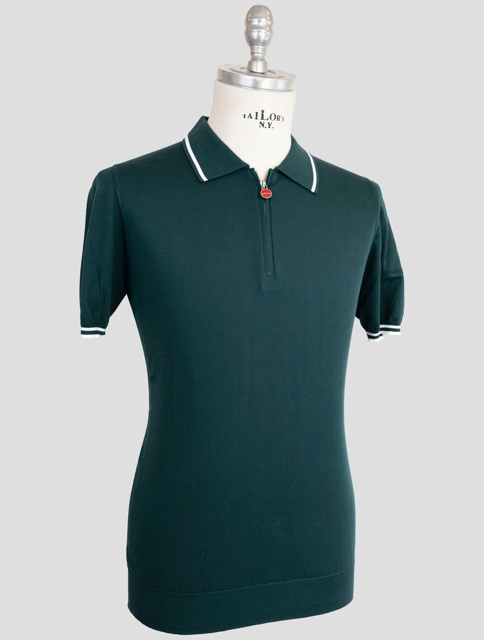 Kiton Green Cotton Polo