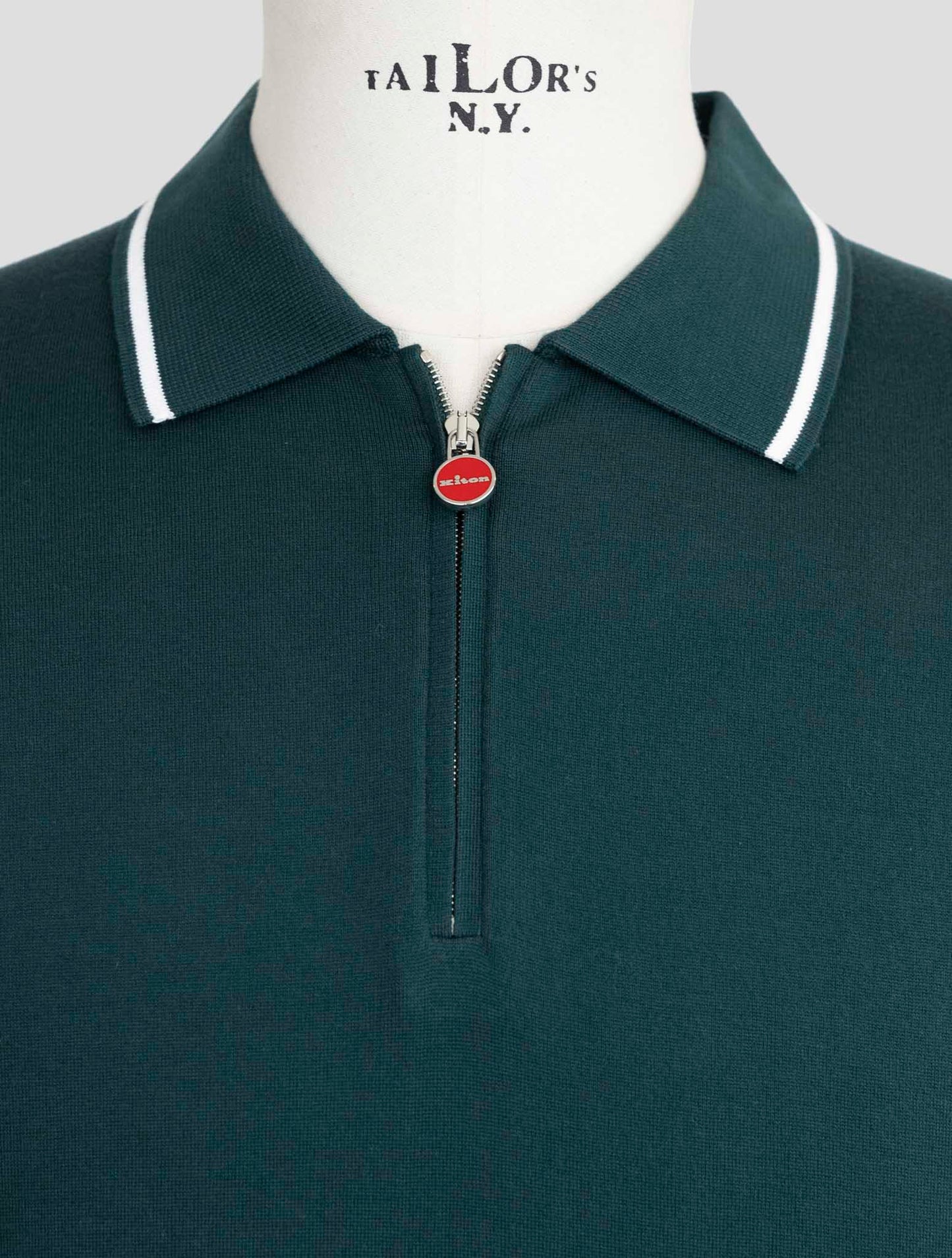 Kiton Green Cotton Polo