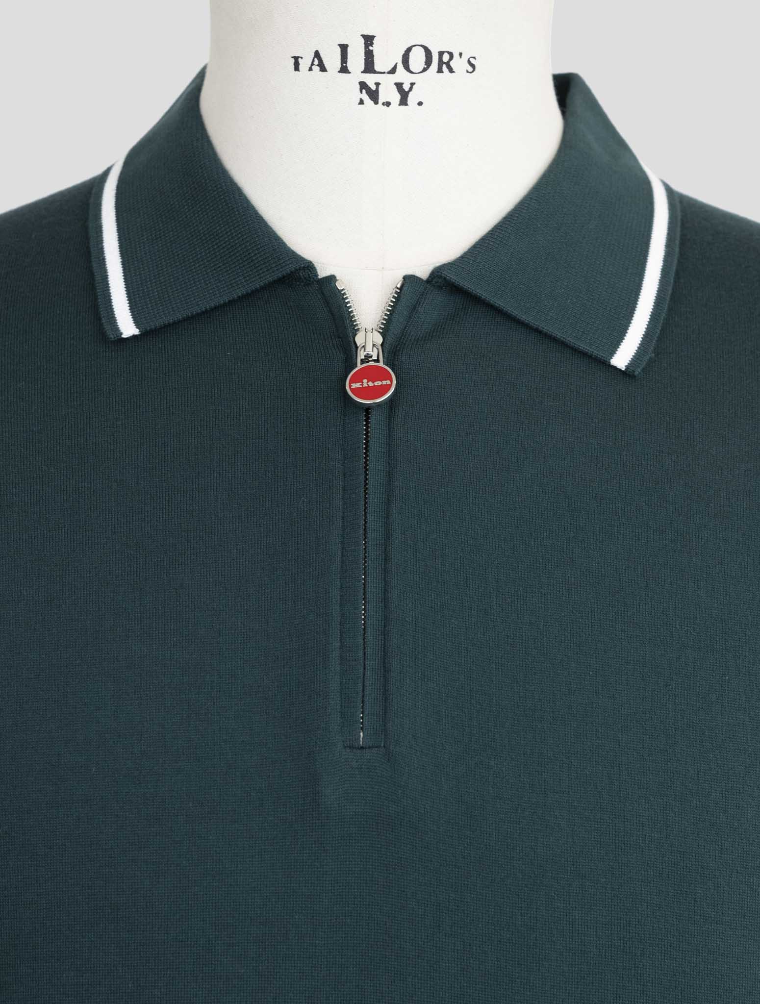 Kiton Green Cotton Polo