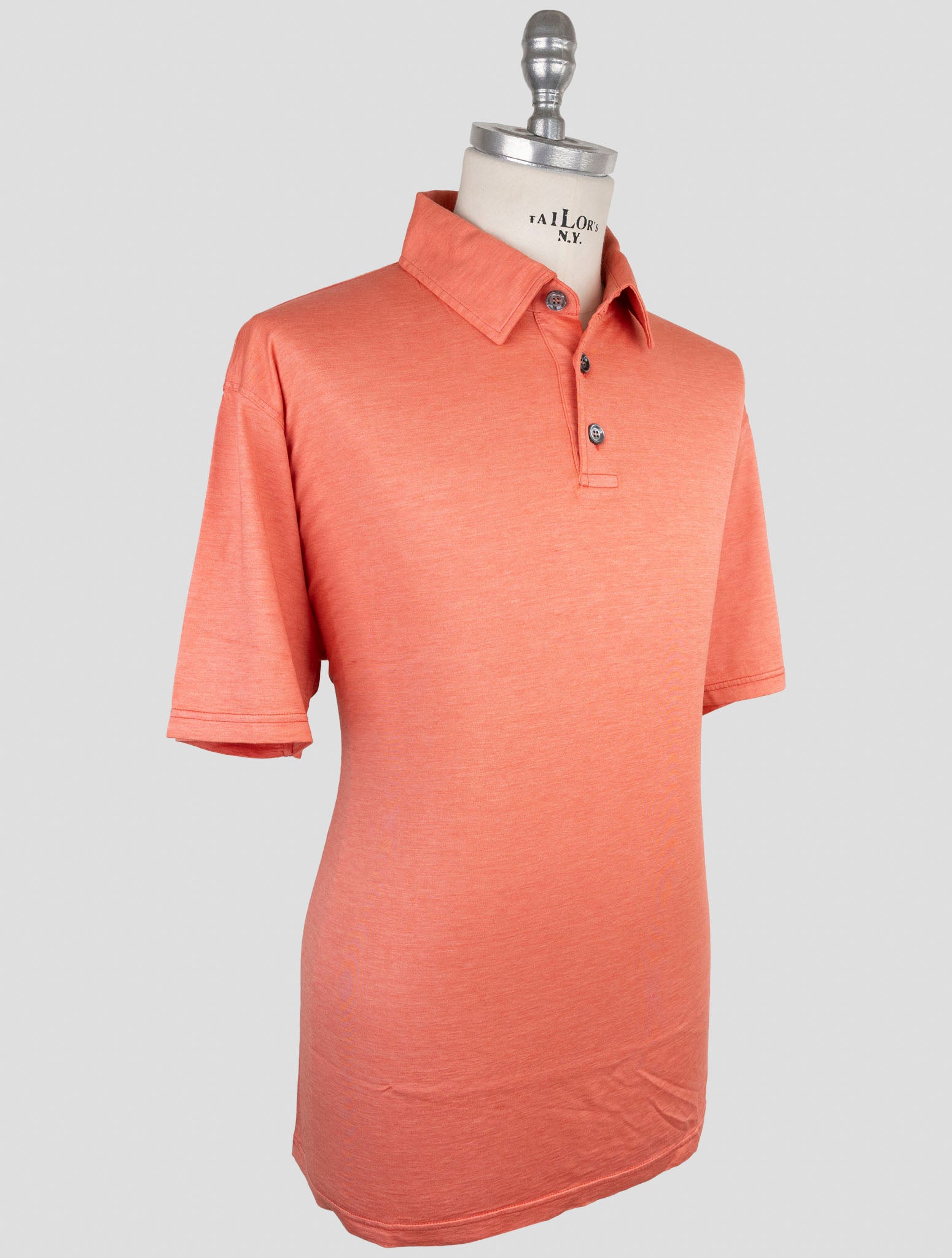 Kiton Pink Silk Cotton Polo