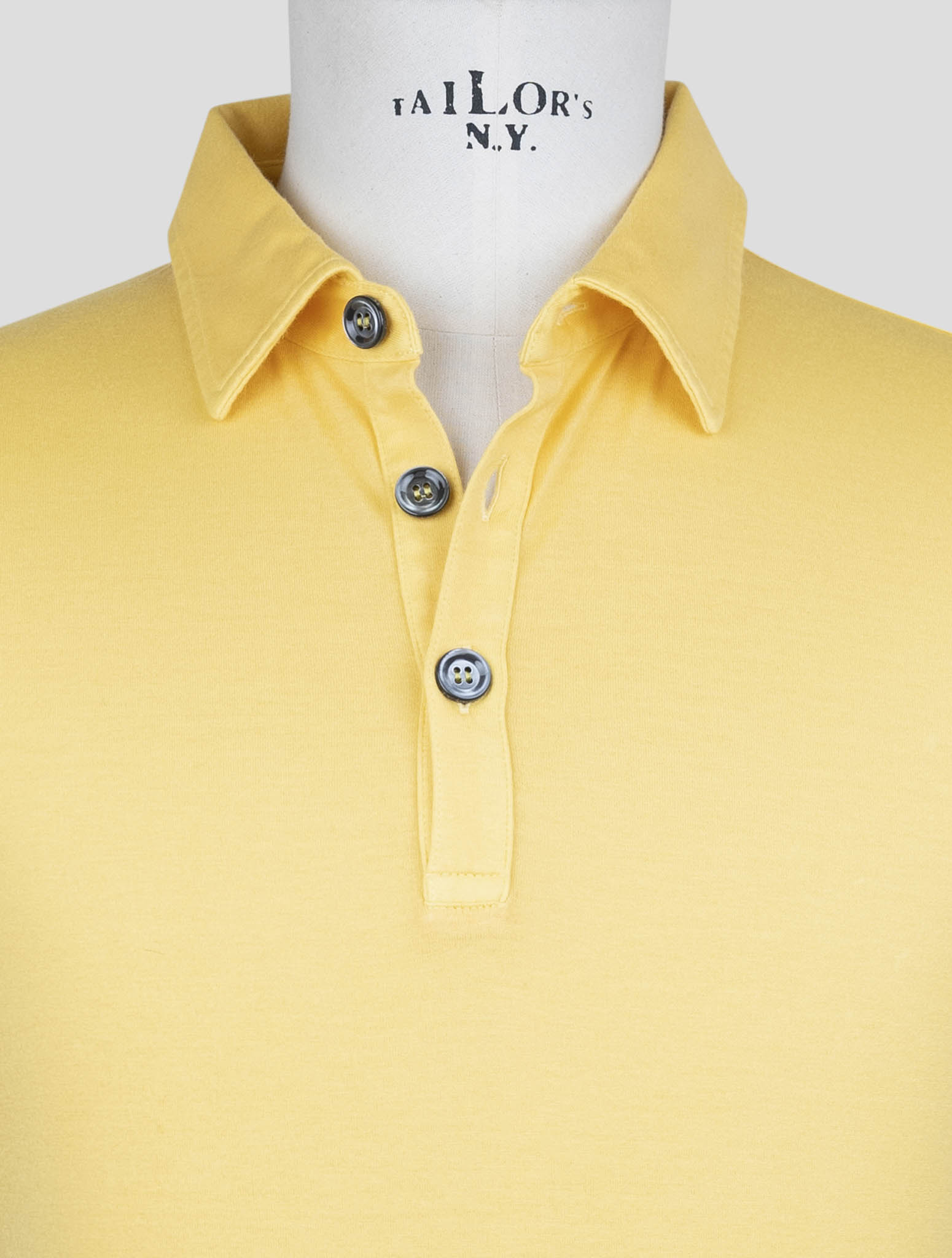 Kiton Yellow Cotton Cashmere Polo