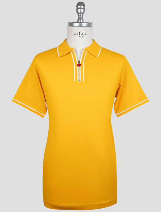 Kiton Yellow Cotton Polo