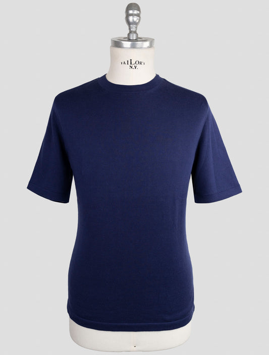 Kiton Blue Cotton T-Shirt