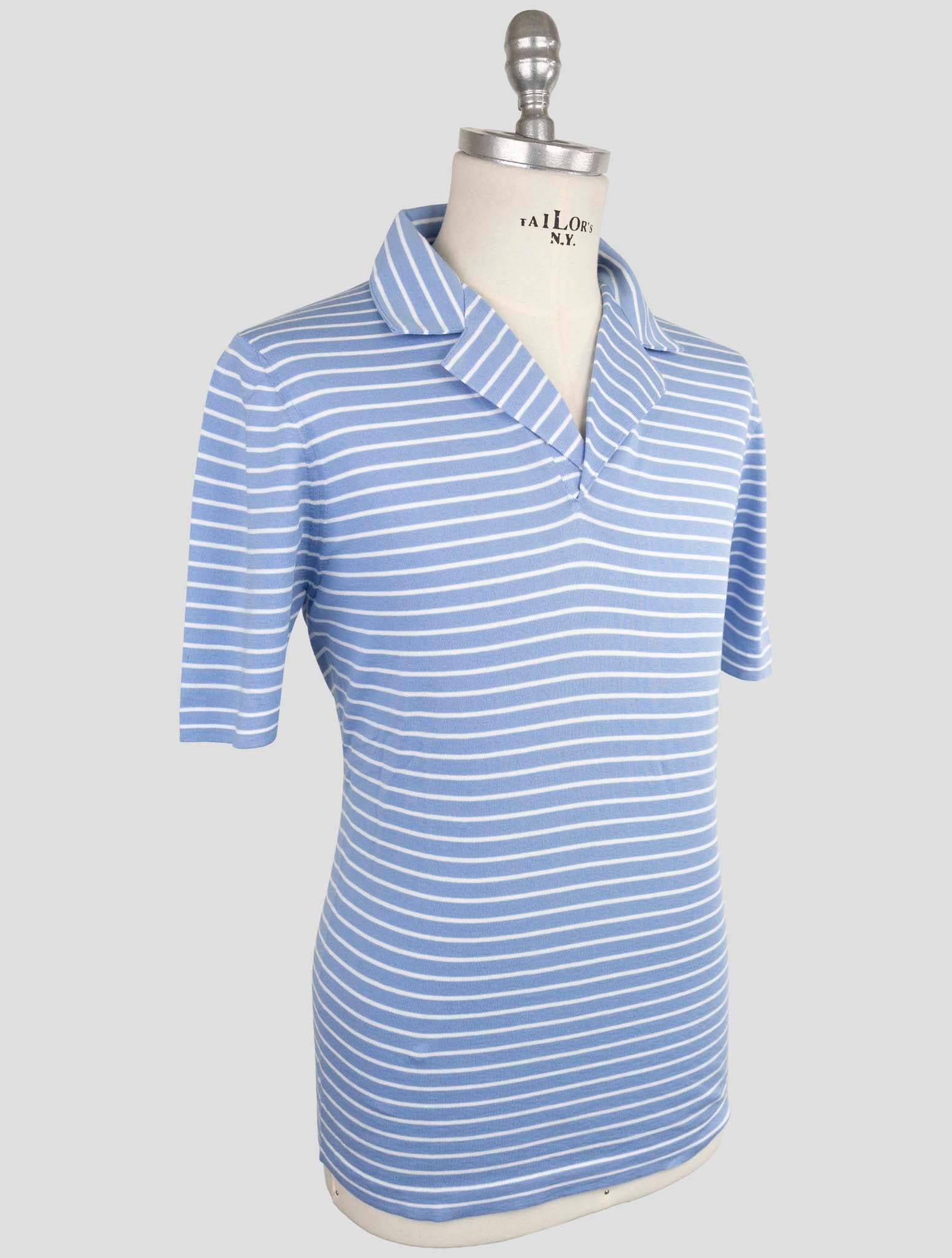 Kiton Light blue Cotton Polo