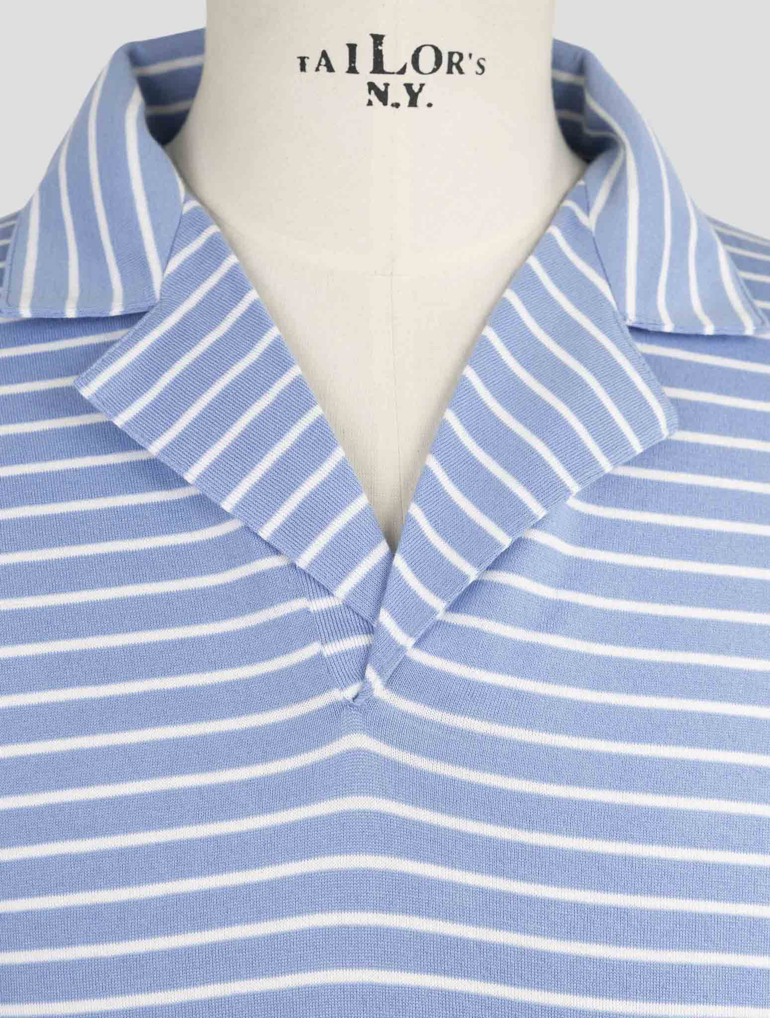 Kiton Light blue Cotton Polo