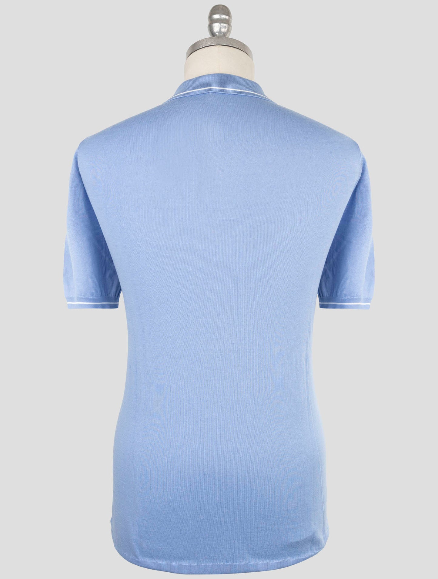 Kiton Light Blue Cotton Polo