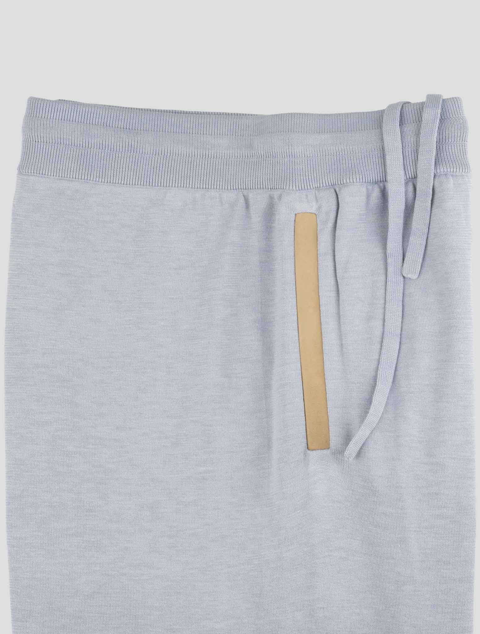 Kiton Light blue Silk Cotton Jogging Pants