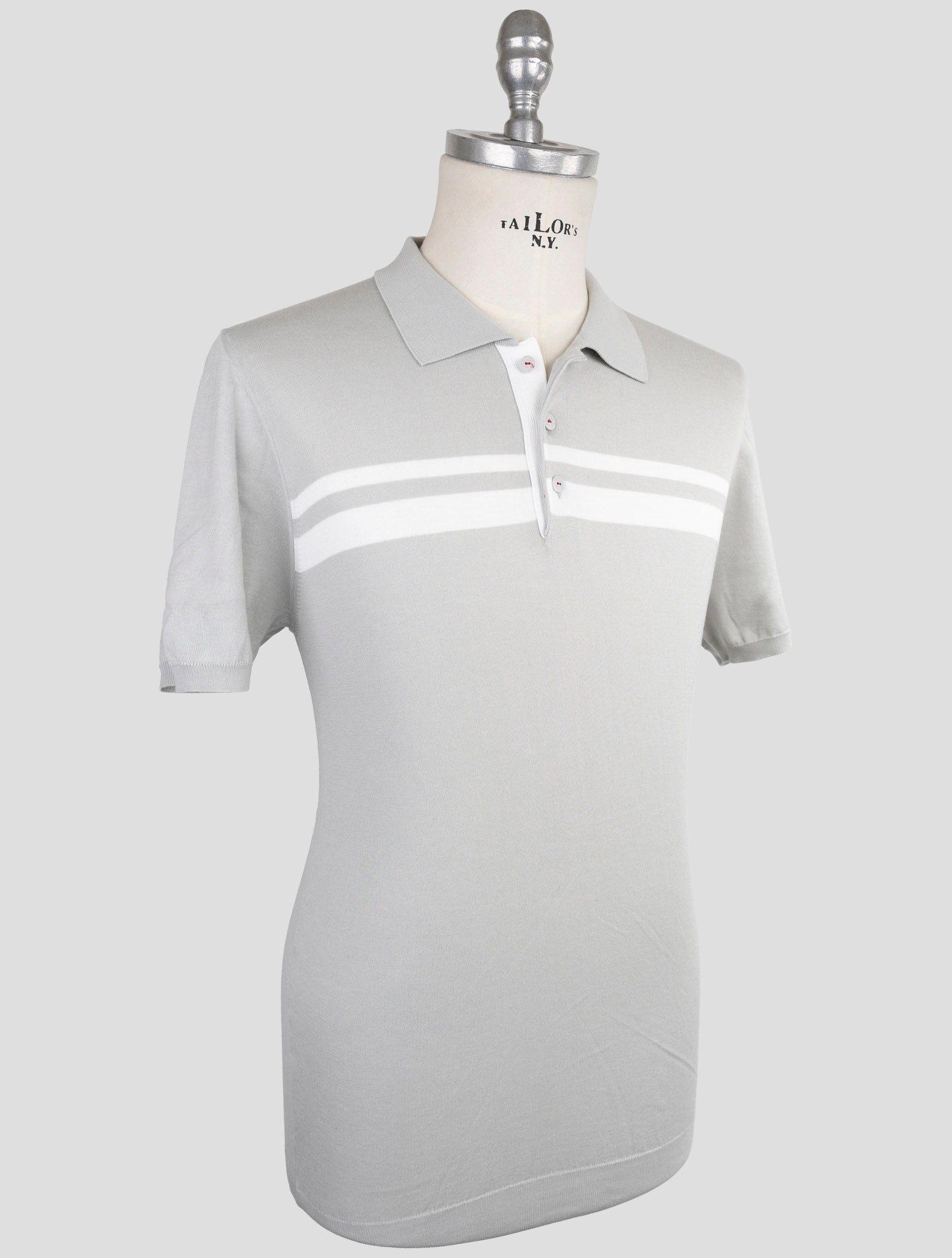 Kiton Gray Cotton Polo