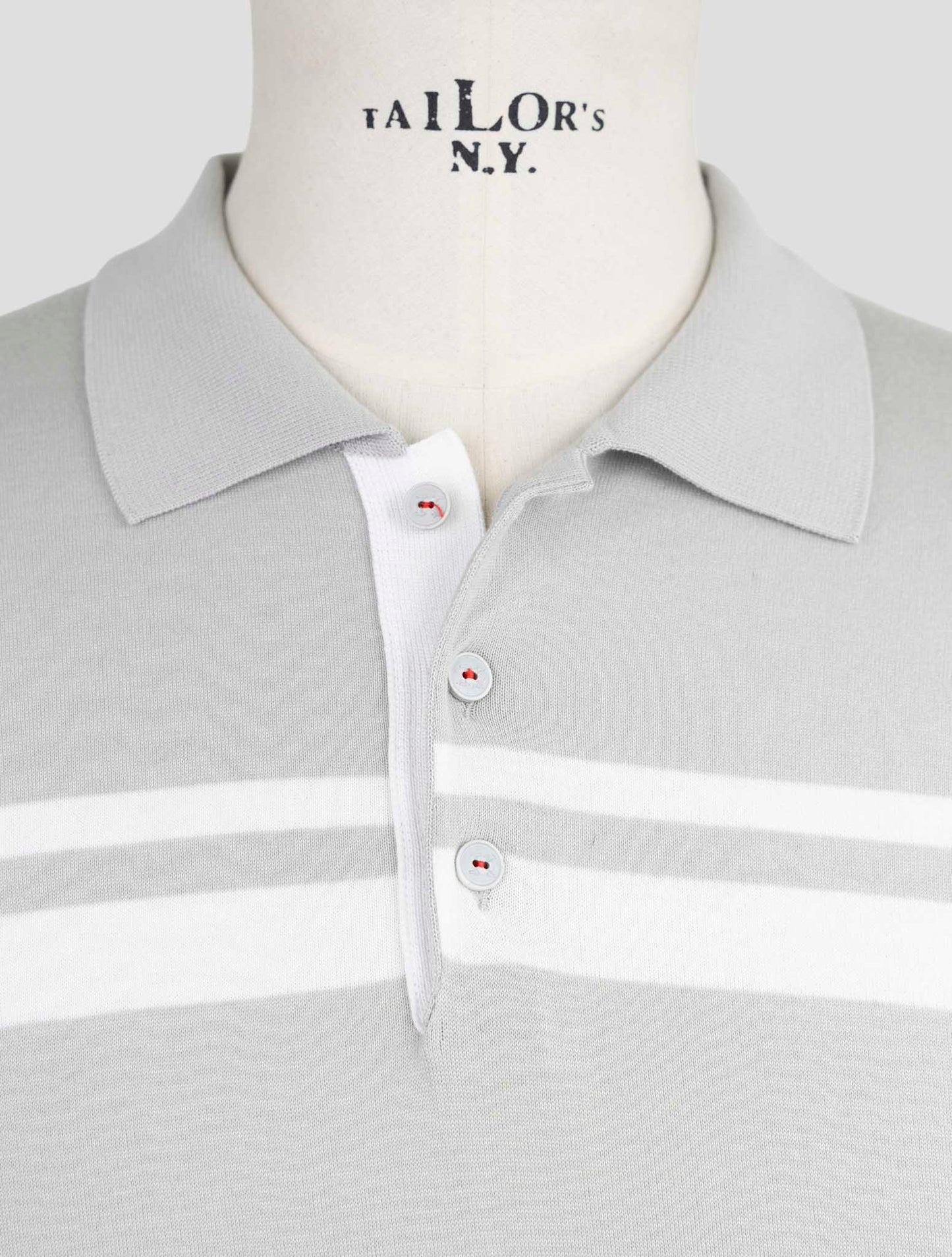 Kiton Gray Cotton Polo