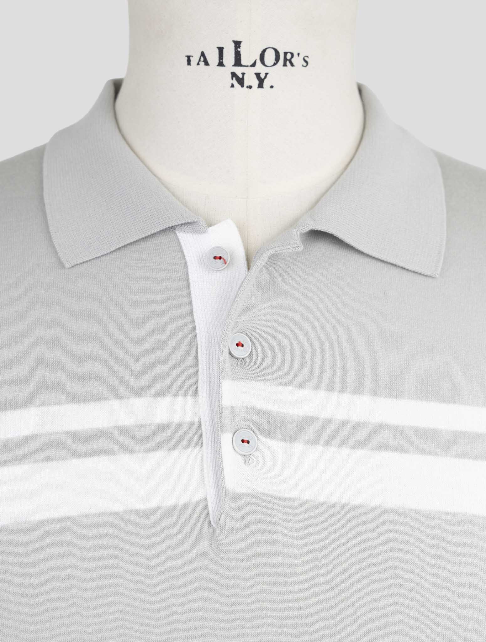 Kiton Gray Cotton Polo