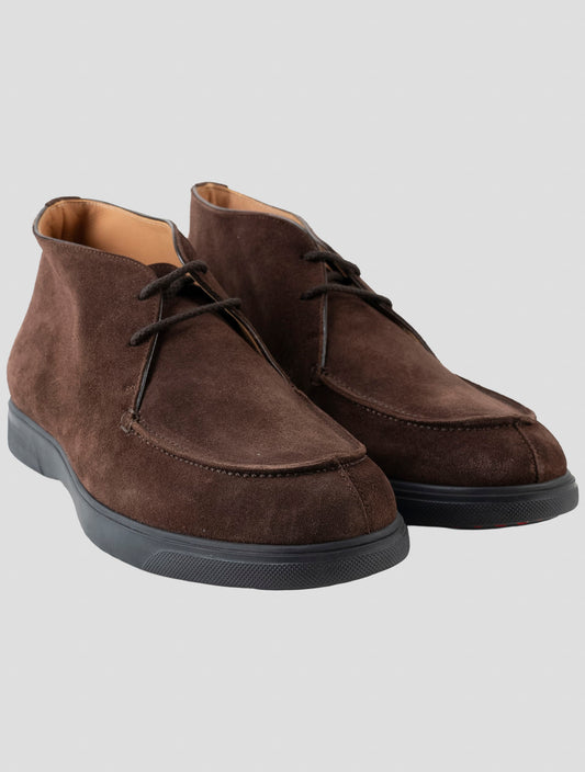 Kiton Brown Leather Suede Dress Shoes