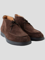 Kiton Brown Leather Suede Dress Shoes