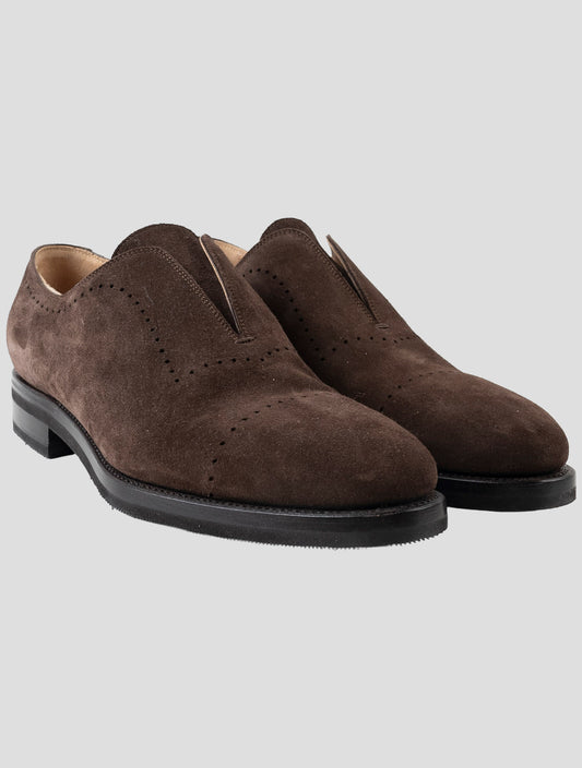 Kiton Brown Leather Suede Dress Shoes