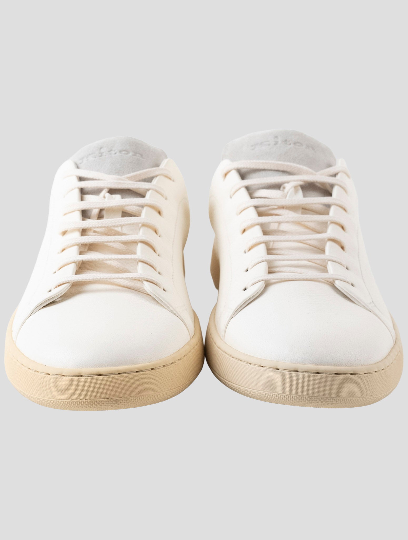 Kiton White Leather Sneakers