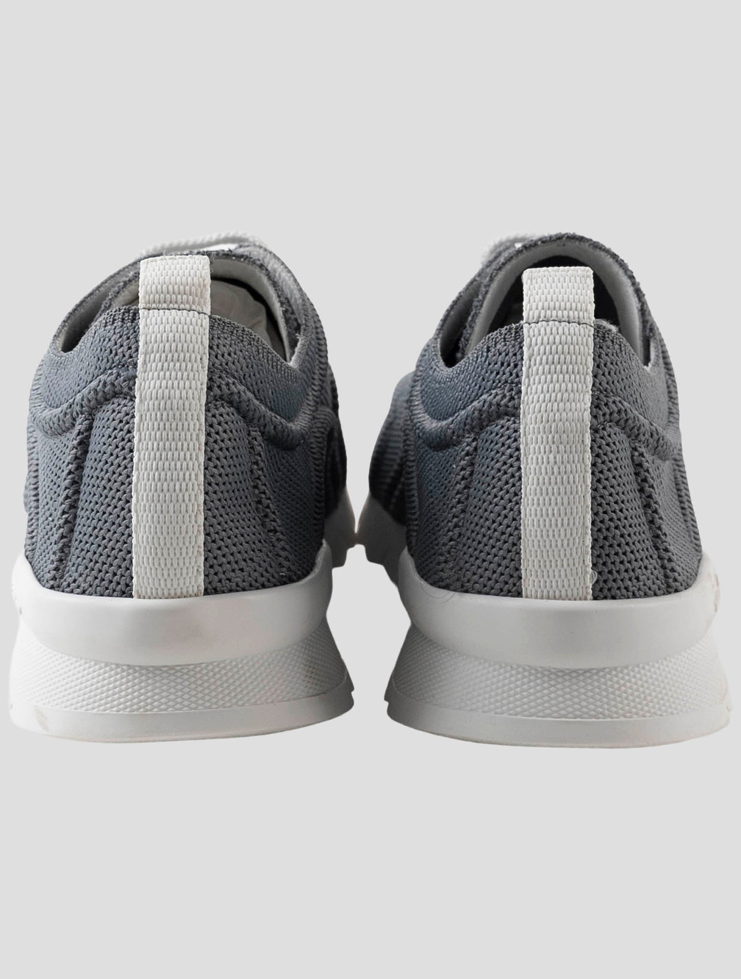 Kiton Gray Cotton Ea Sneakers